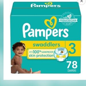 NIB Pampers Swaddlers Size 3 Diapers 78ct